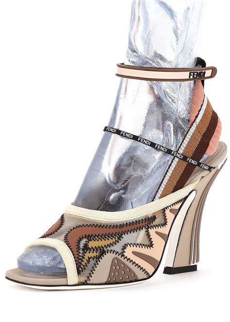 Fendi Freedom FF Patchwork Sandals 